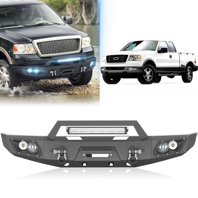 #ad Front Bumper W Sensor Holes Winch Plate For 2004 2008 Ford F150 Not For Raptor $465.75