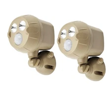 New Mr. Beams NetBright Motion Activated Spotlights 2-PK MBN391, Tan