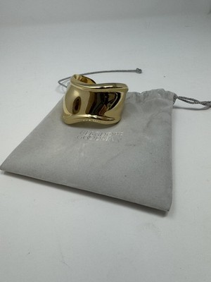 Tiffany & Co Elsa Peretti 18K Yellow Gold Bone Cuff Bracelet 85.6g original cond