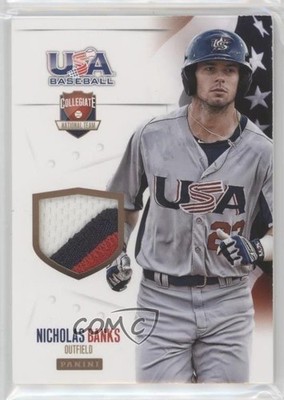 2014 Panini USA Baseball Box Set Jerseys Prime 22/35 Nick Banks Nicholas #13 0b2