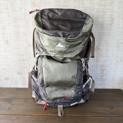 Gregory Z30 Backpack CrossFlo Suspension Hiking Daypack Olive Green Grey 30L