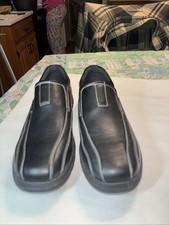Deer Stags Mens Coney Black Memory Foam Slip On Size 8.5 M Slip Resistant