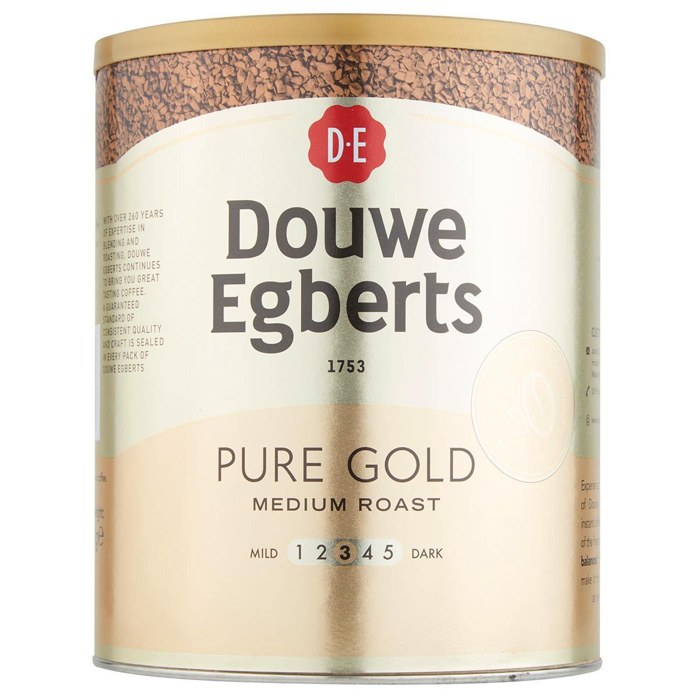 Douwe Egberts Pure Gold Instant Coffee 750g Tin NWT666 - Image 2
