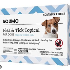     Solimo Flea  Tick Topical For Dogs - 3 Tubes