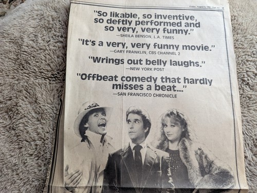 original ad 1982 Night Shift movie LA time film art michael keaton henry winkler - Picture 2 of 3