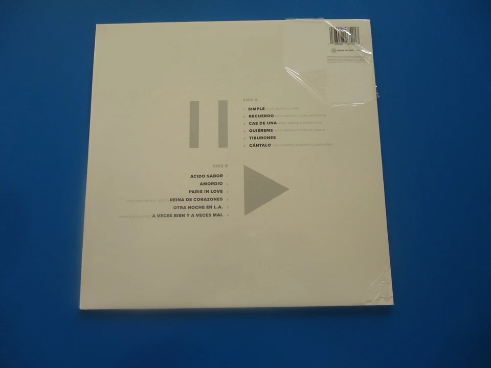 Ricky Martin Pause Play LP (2025) NEW White/Silver Vinyl Shrink Wrap Tear - Image 3 of 4