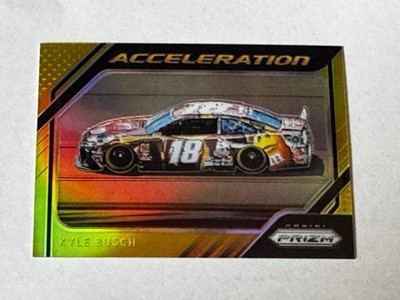 2019 Panini Prizm #53 Kyle Busch Gold 6/10 Acceleration NASCAR Card RARE