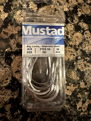 Mustad Big Game Stainless Steel 7732-SS, 6/0