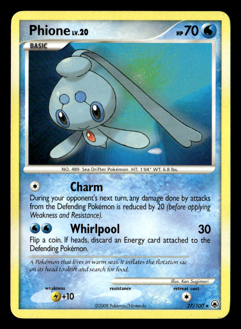 Phione (27) Rare Majestic Dawn 27/100 MP Pokémon TCG