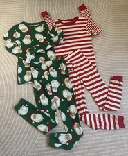 Carter's Just One Kids Sz 8 Long Sleeve Christmas Santa Pajama Set Unisex