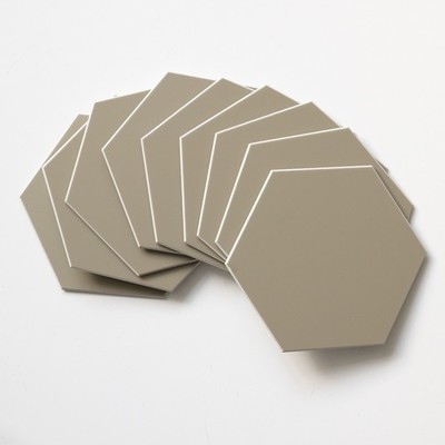 Wall Pops Hexagon beige 14,98 cm x17,19 cm Premium selbstklebende Wandfliesen