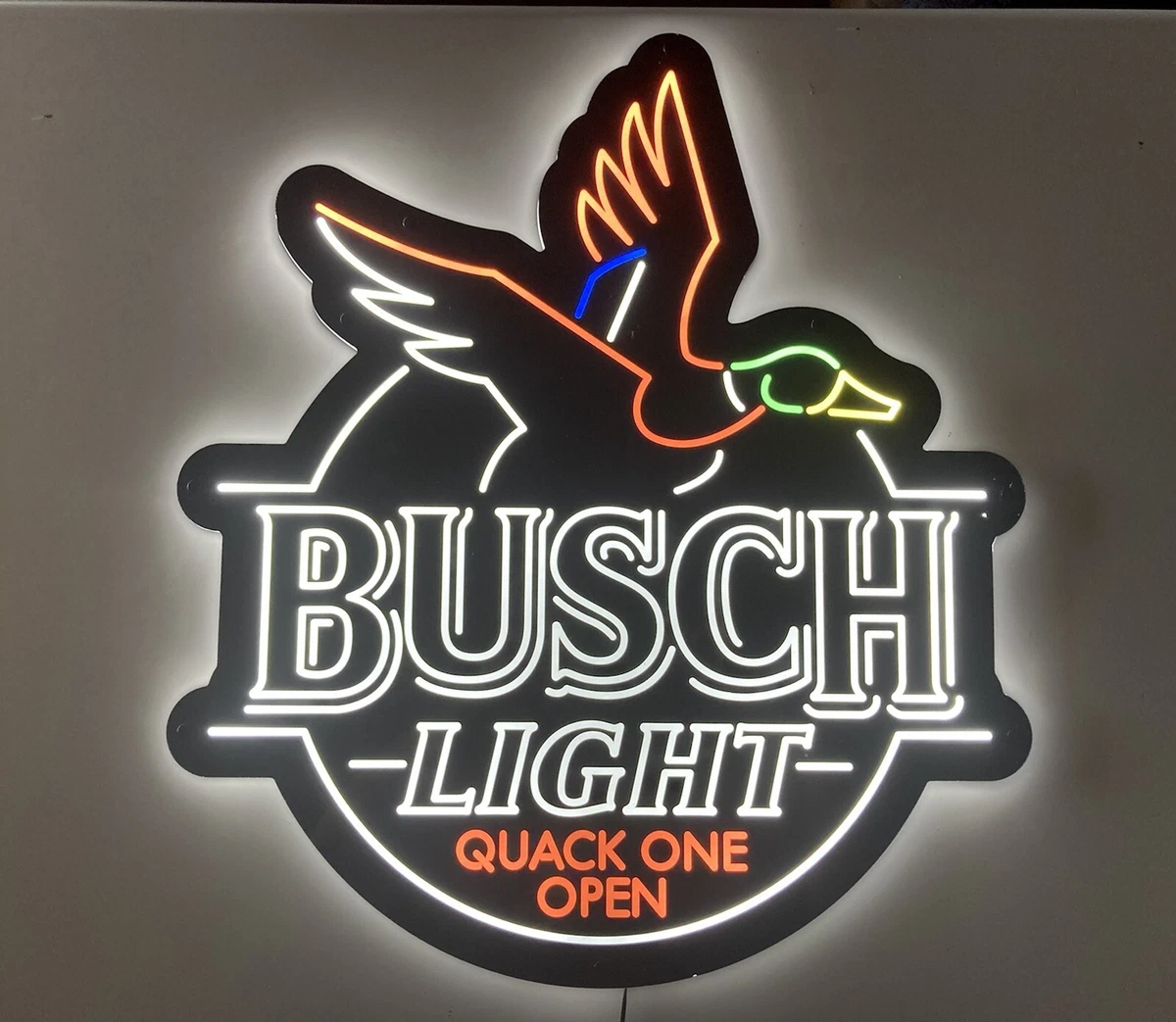 New Busch Light Beer LED Quack One Open Sign Not Neon Duck Hunting