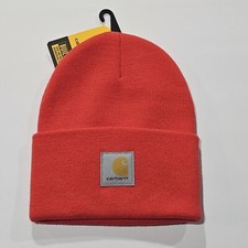NWT Carhartt Adult/Youth Hat Winter Knit Cuffed Beanie Coral A18