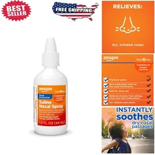 Alleviate Nasal Dryness with  Saline Spray 1.5 fl oz - Safe for Daily Use
