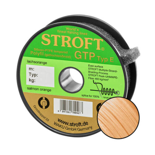 Stroke string GTP type E braided salmon orange 250m fishing line fishing tendon-