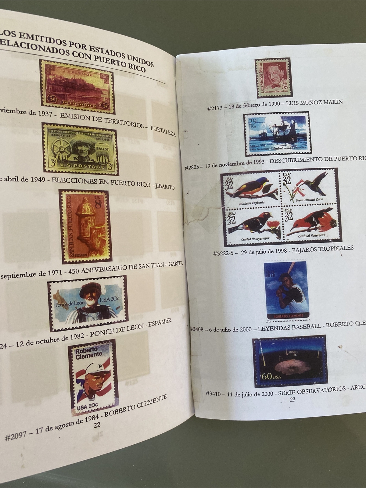 L@@K PUERTO RICO STAMPS CATALOGÓ 1855-2000 A COLOR