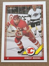 1991-92 Topps Robert Reichel Rookie #411 Flames