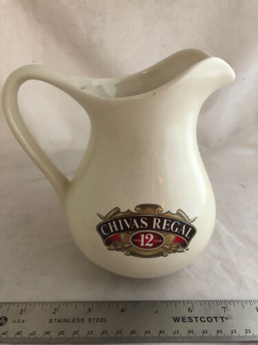 Genuine CHIVAS REGAL Aged 12 Years Pitcher Bar Scotch Whiskey Whisky 7" Tall - Picture 1 of 6