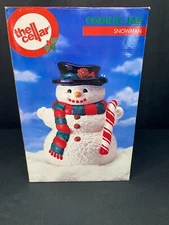 NEW! Cellar Macy's "SNOWMAN" Cookie Jar ~ 1996 Hand Painted ~ PL119