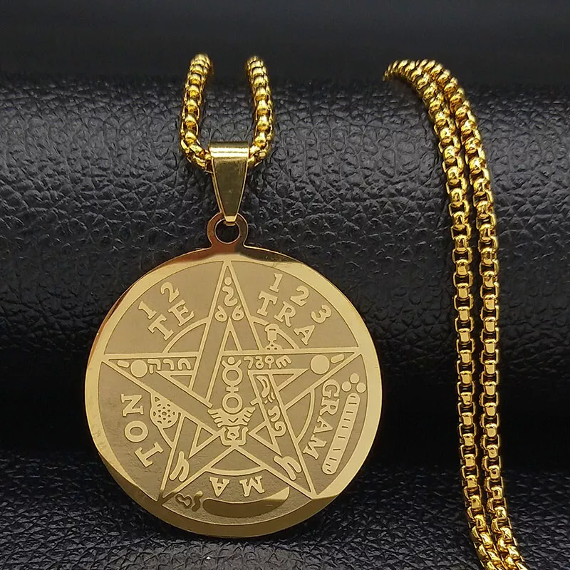Gold tetragrammaton hotsell pendant
