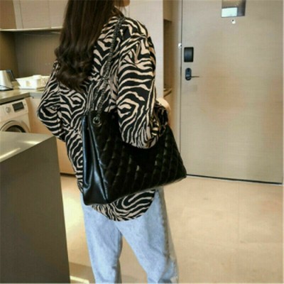 Damen Chiffon Hemd Bluse Leopardenmuster Oberteile Freizeit Langärmelig Locker