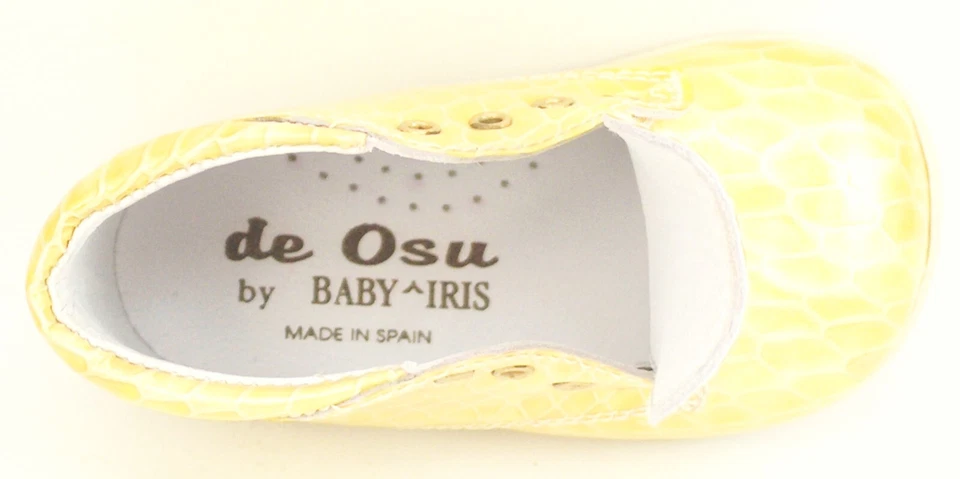 DE OSU -Botas Bebés Niñas Dorado Imitación Croc Charol -Europeas-España -Talla 2-6 Foto 4 de 4
