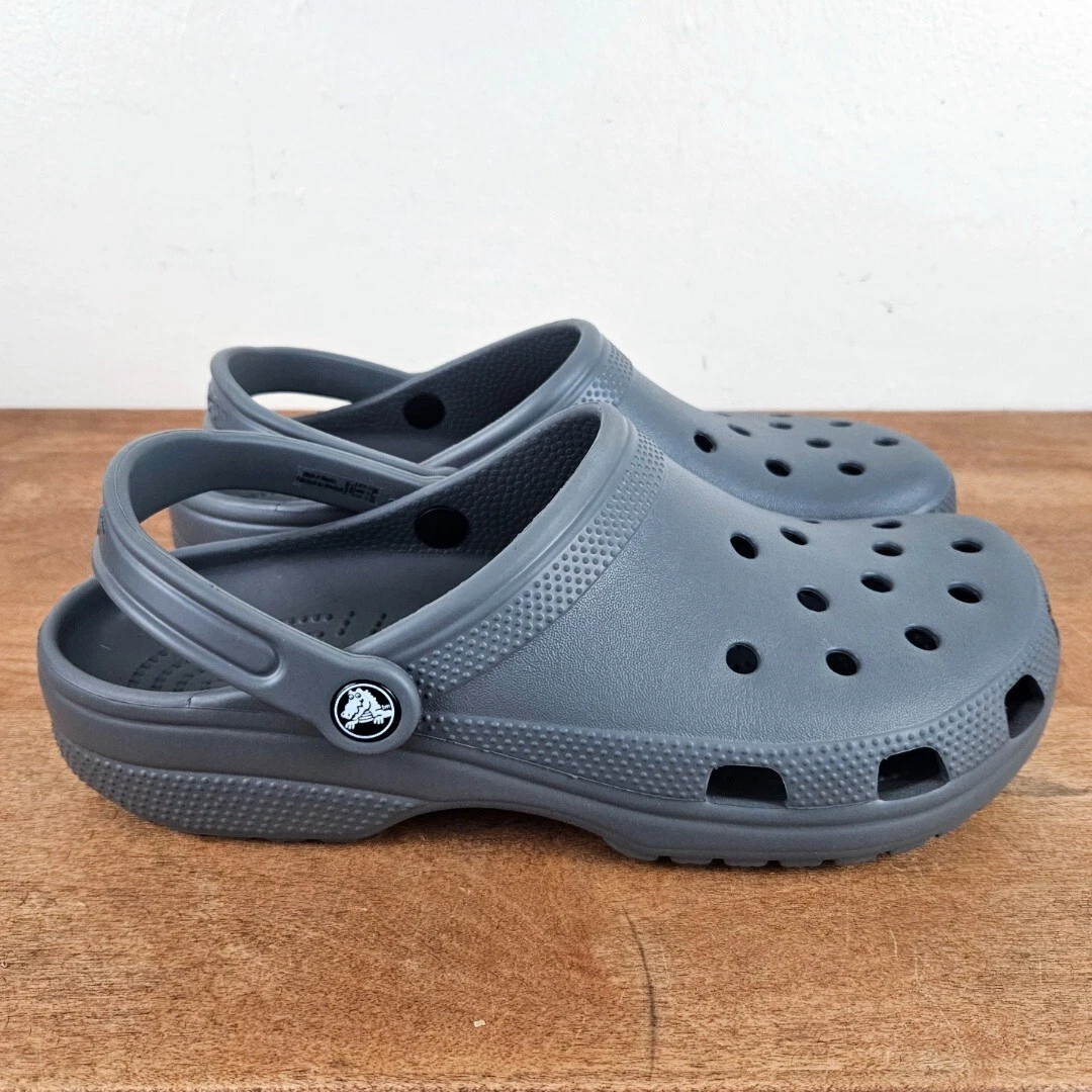 Crocs Unisex Classic Clogs Slate Grey Men s Size 9 Women s Size 11 Excellent