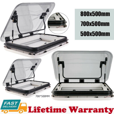 3 Sizes Aluminum Skylight Roof Vent Hatch Fit Caravan RV 800 /700/500 x 500 mm!