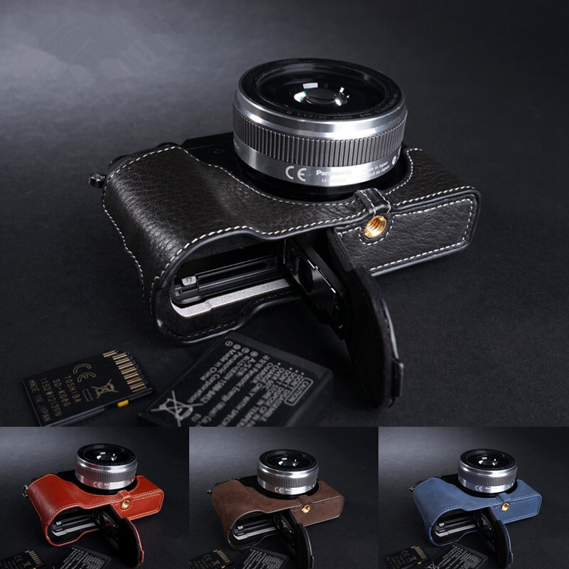 TP Leather Half Case For Panasonic Lumix GX85 GX80 GX7II Camera