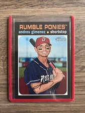2020 Heritage Minors Base Flip Stock Andres Gimenez - Rumble Ponies Mets