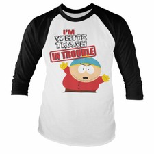 Licensed South Park - I'm White Trash In Trouble Long Sleeve T-Shirt S-XXL Sizes