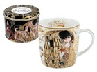 Gustav Klimt Schöne Tasse Becher " Der Kuss " in Blechdose Carmani Art Gallery !