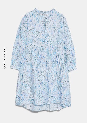 blue and white poplin dress Olea Sky Blue Striped Cotton Poplin Ruched Midi Dress