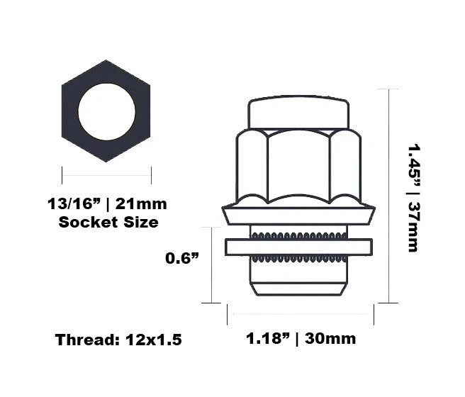 Tuercas de arandela de fábrica OEM de 20 piezas para rueda de asiento Mag Toyota Lexus Scion 12x1,5 Foto 2 de 4