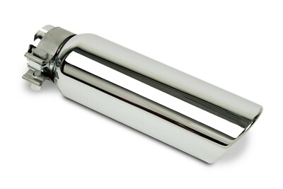 Go Rhino Exhaust Tip, Stainless Steel, 2 3/4'' ID x 4'' OD x 14'' Long, Angle Cut 