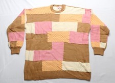 Show Me Your Mumu Women's Ember Patchwork-Knit Tunic Sweater LC7 Multi Small NWT