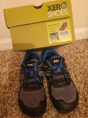Brand new in box Xero shoe Mesa Trail W, dark gray and sapphire, US 6, EU 36.5