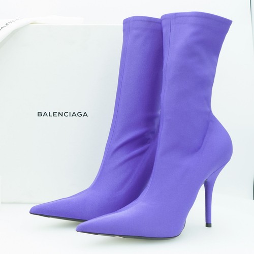 Balenciaga Womens Boots Purple Knit 110 