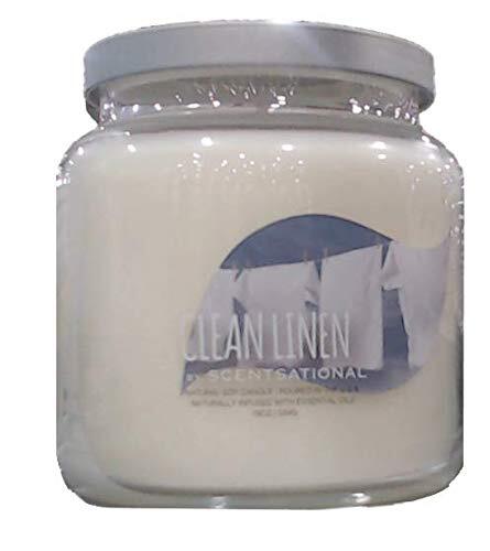 Clean Linen Natural Soy Candle with Lid 19 Oz by & Candles Inc – Pack of 1-image