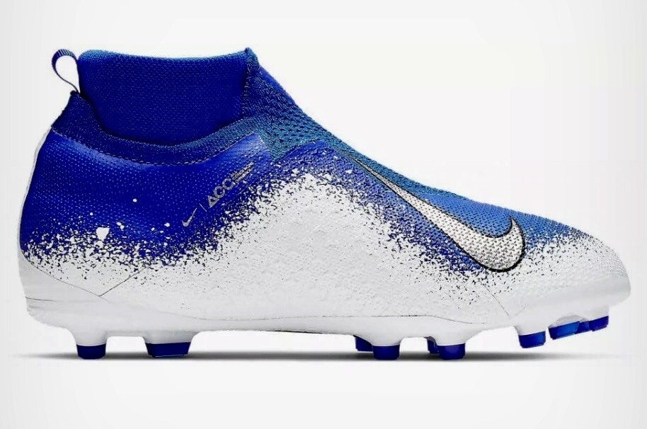 NIKE Phantom Vision Elite FG Dynamic Fit Blue White Soccer NIKE Phantom Vision Elite FG Dynamic Fit Blue White Soccer