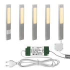Elektra LED Under-Cabinet Lights Rectangular Set 12 V 3000K Touch Alu