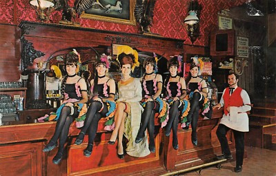 Long Branch Salon Miss Kitty The Can Can Girls Dodge City,KS Vtg 1971 Postcard 