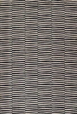 Momeni Xander 2  x 3  Polyester Blend Area Rug, Ivory/Black, Graphic Weave