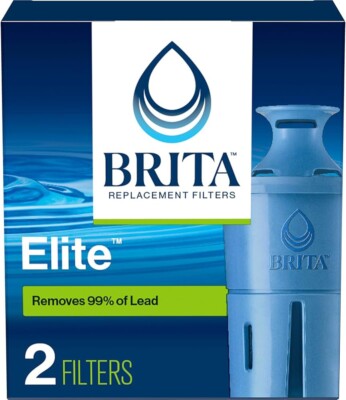 BRITA Elite Replacement Filters 2 Filters (BRAND NEW FACTORY SEALED IN BOX)