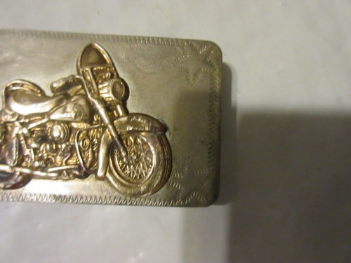 Vintage 1961-62 Harley Davidson Panhead Belt Buckle Nickel Silver - Picture 10 of 15