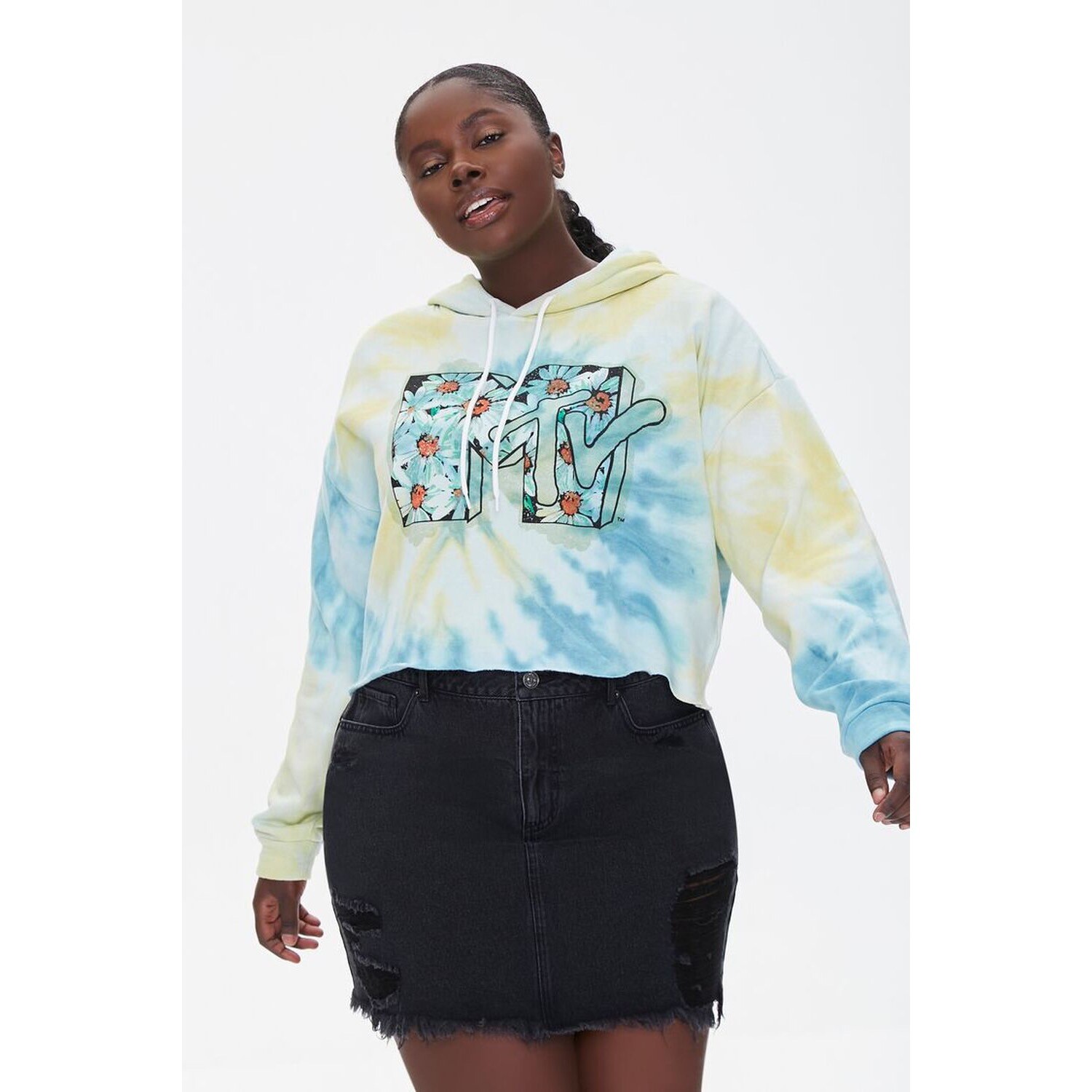 Forever 21 + Plus Size Multicolor Tie Dye Fleece Lined MTV Graphic Hoodie  Sz 3X | eBay