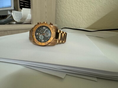 Swiss Legend 20118-RG-11 Commander Chronograph Black MOP diamond dial Watch
