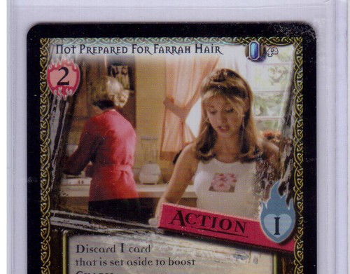 BUFFY VAMPIRE TCG PERGAMUM PROPHECY Not Prepared for Farrah Hair 042 (COM FOIL) - Picture 3 of 4