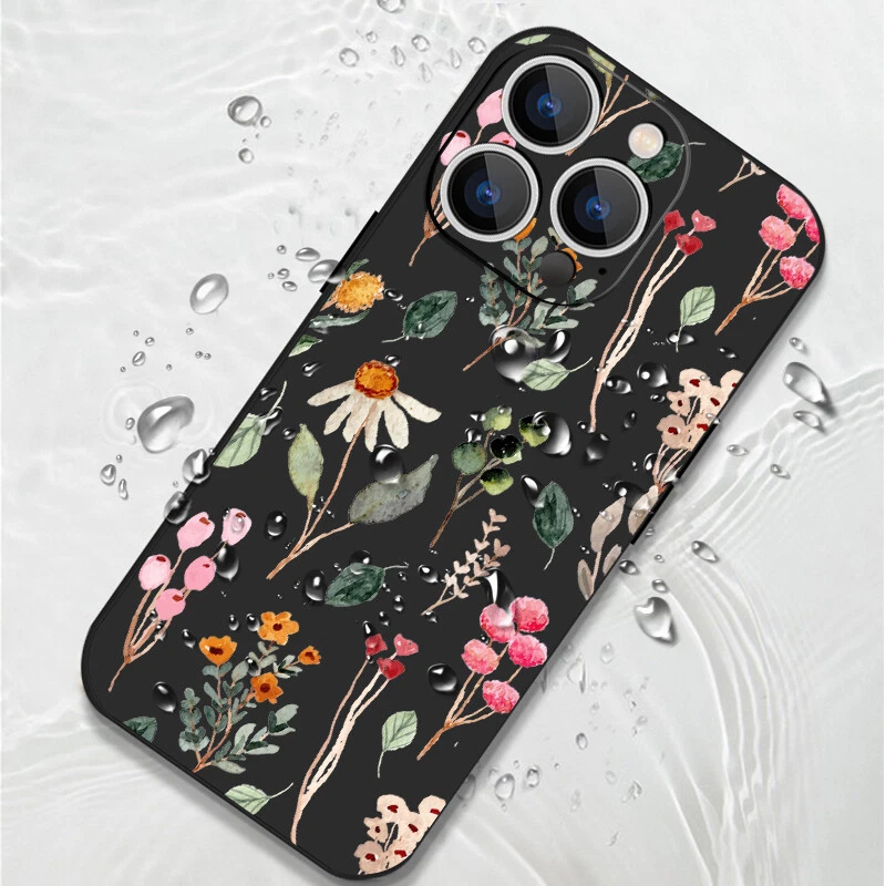 Flower Phone Case For iPhone 16 15 Pro Max 14 13 12 11 XR XS Silicone Soft Cover - Image 2 of 4