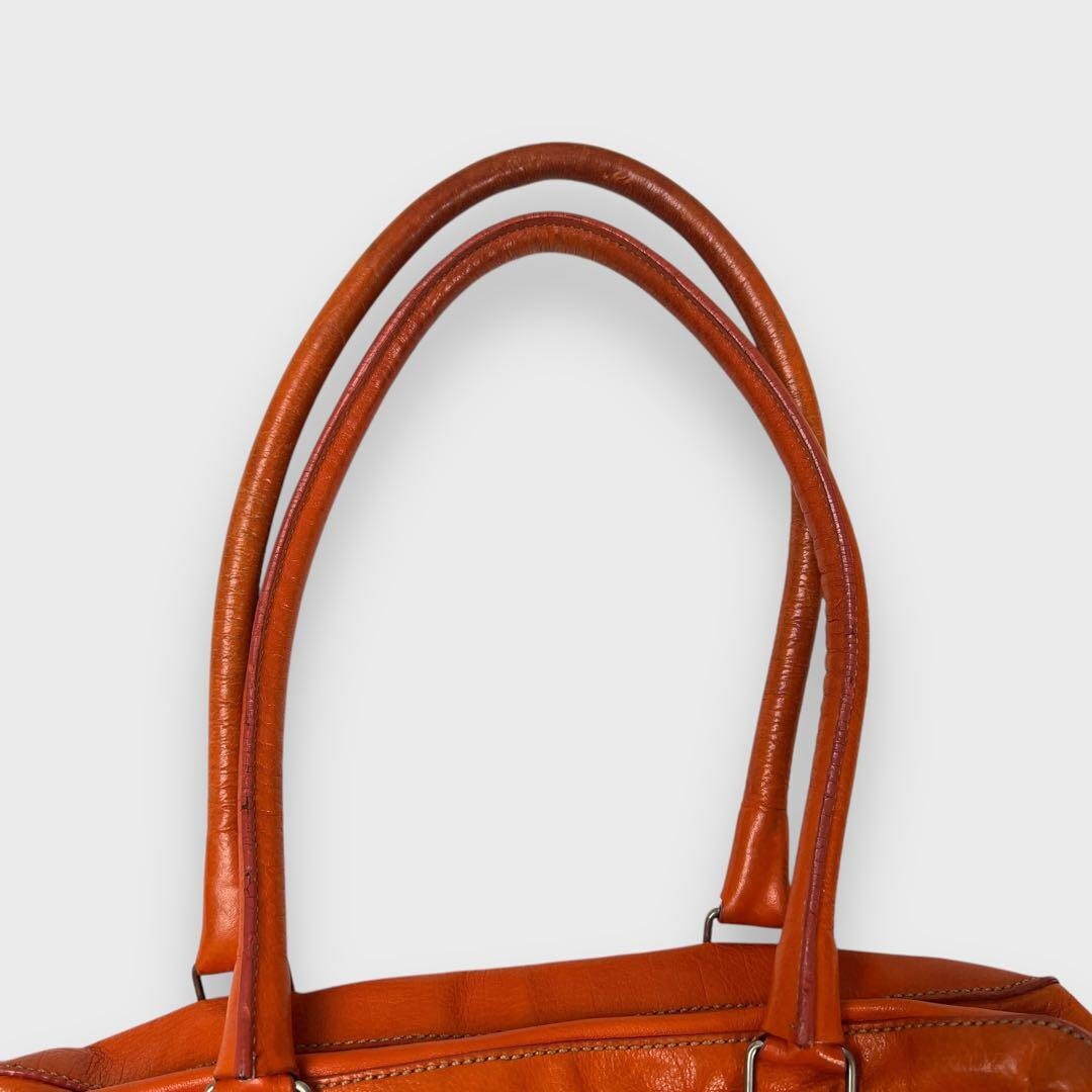 MIU MIU Archive 2way Handbag Shoulder Bag Leather Orange